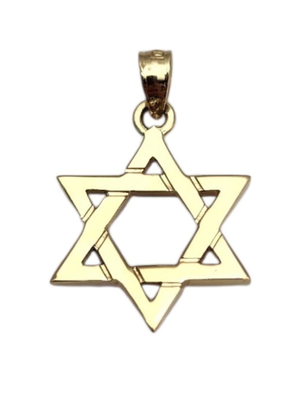 10K Yellow Gold Star of David Pendant #25272